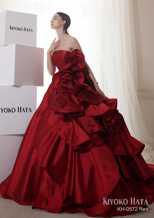 KH0572 red【結婚式 カラードレス レンタル】