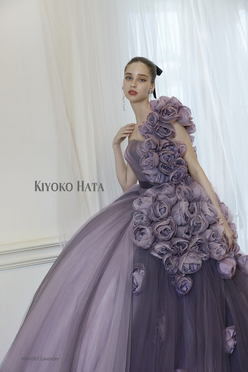 KH0587lavender【結婚式 カラードレス レンタル】