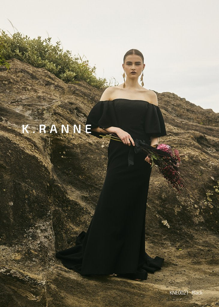 KNE0021 black【結婚式 カラードレス レンタル】