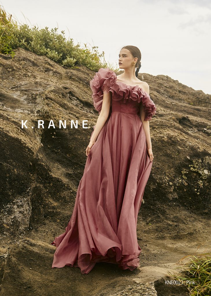 KNE0023 pink【結婚式 カラードレス レンタル】