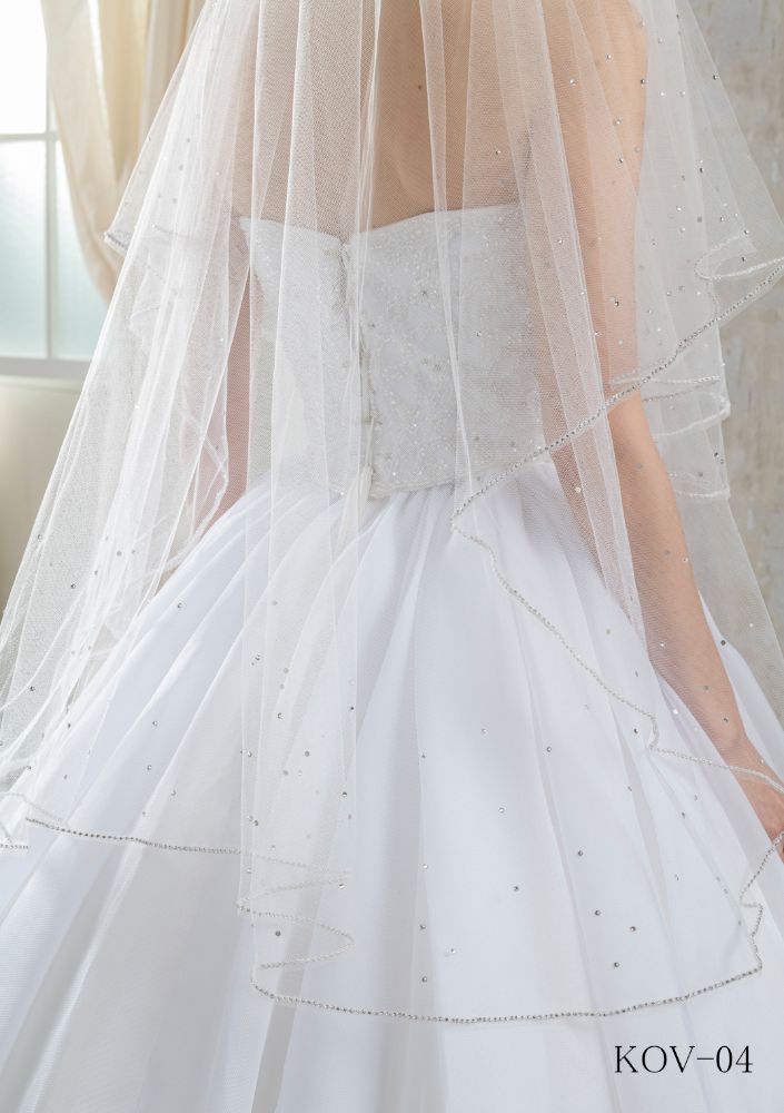 ISAMU MORITAオリジナル 抗菌ベール(クリスタル ブレード付き) 【結婚式 ベール】