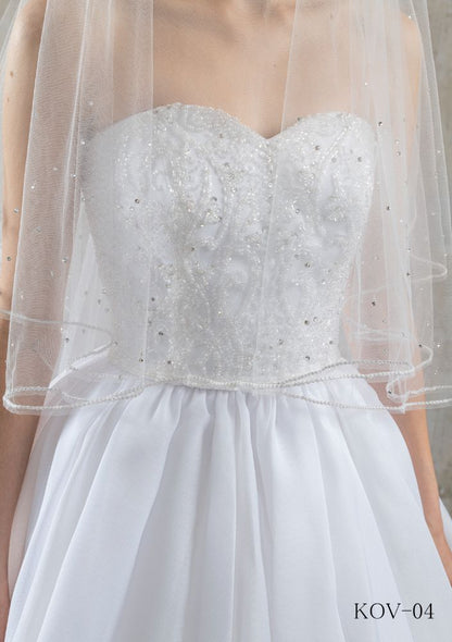 ISAMU MORITAオリジナル 抗菌ベール(クリスタル ブレード付き) 【結婚式 ベール】