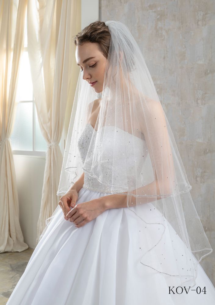 ISAMU MORITAオリジナル 抗菌ベール(クリスタル ブレード付き) 【結婚式 ベール】