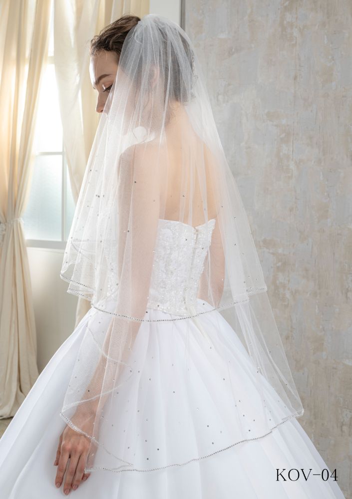 ISAMU MORITAオリジナル 抗菌ベール(クリスタル ブレード付き) 【結婚式 ベール】