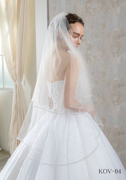 ISAMU MORITAオリジナル 抗菌ベール(クリスタル ブレード付き) 【結婚式 ベール】