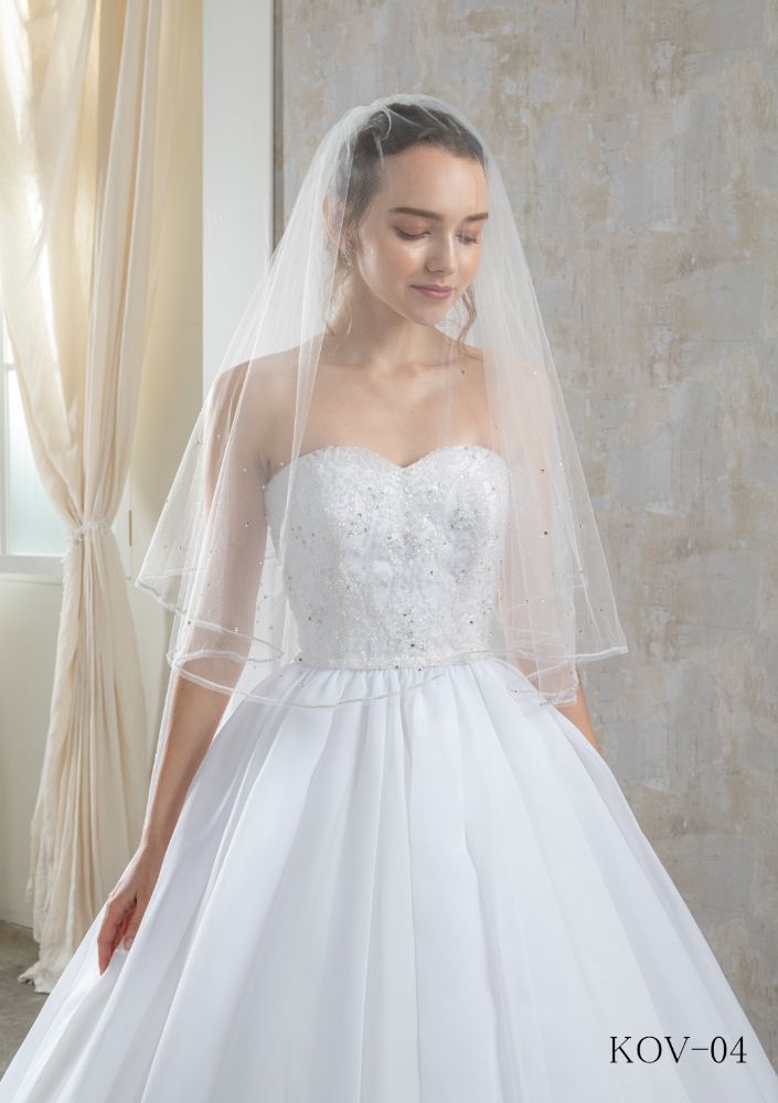 ISAMU MORITAオリジナル 抗菌ベール(クリスタル ブレード付き) 【結婚式 ベール】