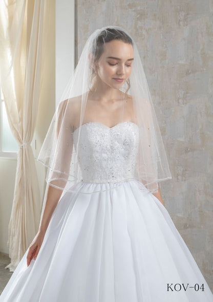 ISAMU MORITAオリジナル 抗菌ベール(クリスタル ブレード付き) 【結婚式 ベール】