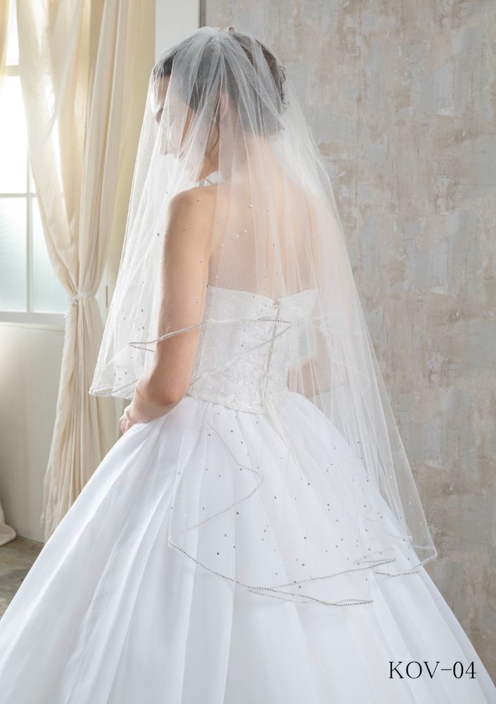 ISAMU MORITAオリジナル 抗菌ベール(クリスタル ブレード付き) 【結婚式 ベール】
