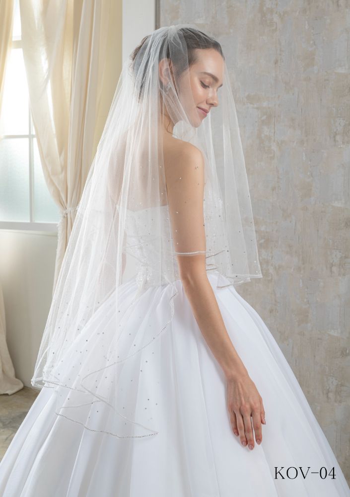 ISAMU MORITAオリジナル 抗菌ベール(クリスタル ブレード付き) 【結婚式 ベール】