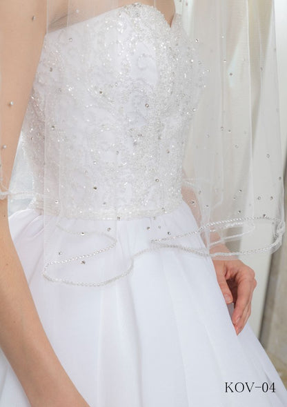 ISAMU MORITAオリジナル 抗菌ベール(クリスタル ブレード付き) 【結婚式 ベール】