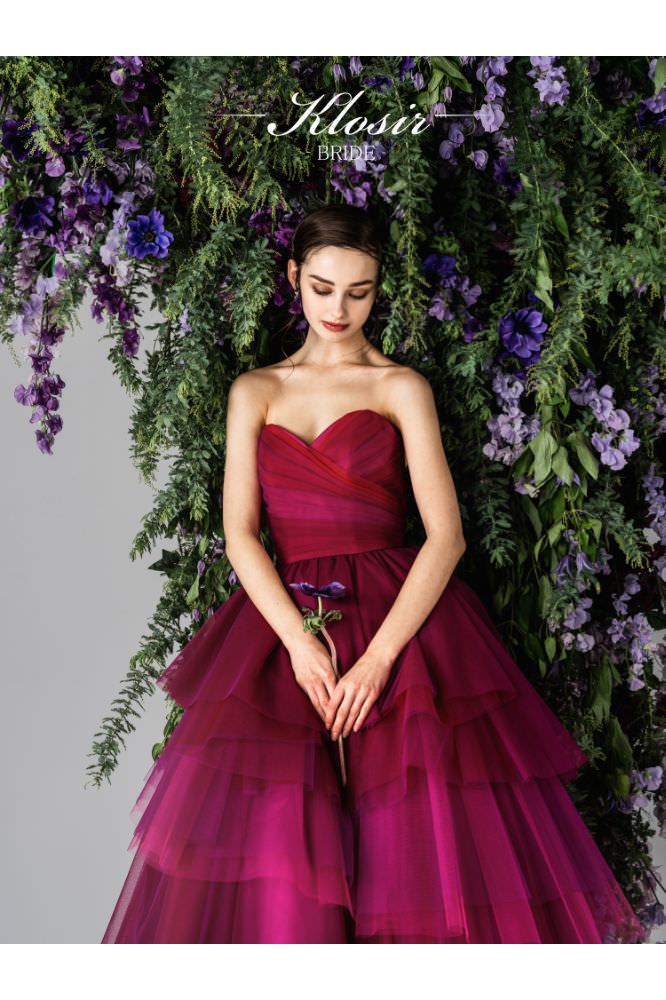 マリココウガ ドレス　東京ソワール＊パープル＊ワインレッド マリココウガ ドレス 東京ソワール＊パープル＊ワインレッド