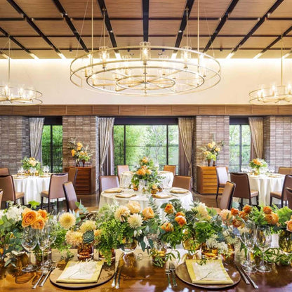 花材のみで彩るナチュラル会場装飾(京都・軽井沢エリア) 【結婚式 フラワー 会場装花】