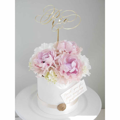 お名前オーダーケーキトッパー【カリグラフィー】 【結婚式 挙式 披露宴 演出グッズ オーダーメイド】