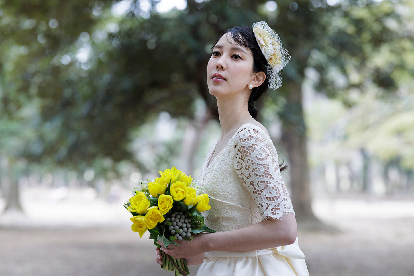 カシュクールスタイル ベルラインドレス【ウエディングドレス オーダー】