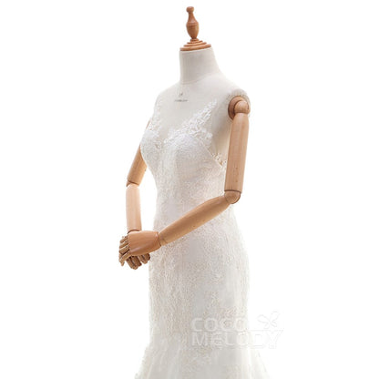 LD4342 ソフトチュール イリュージョン ウェディングドレス 【ウェディングドレス オーダーメイド】