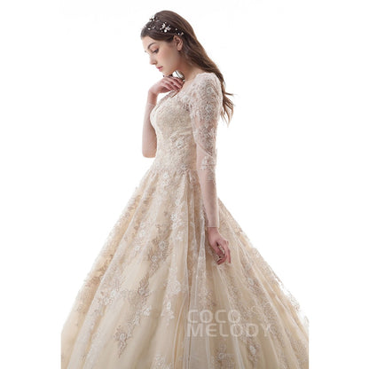 LD4622 ソフトチュール Vネック ウェディングドレス 【ウェディングドレス オーダーメイド】