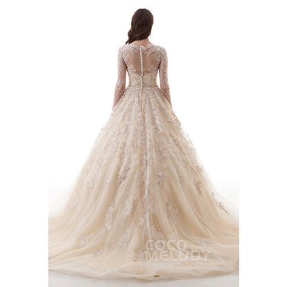 LD4622 ソフトチュール Vネック ウェディングドレス 【ウェディングドレス オーダーメイド】