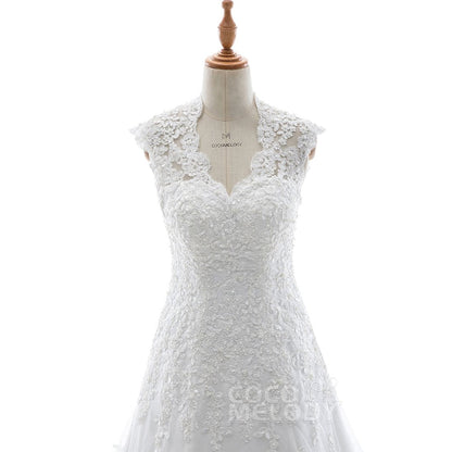 LD4974 ソフトチュール クイーンアン ウェディングドレス 【ウェディングドレス オーダーメイド】