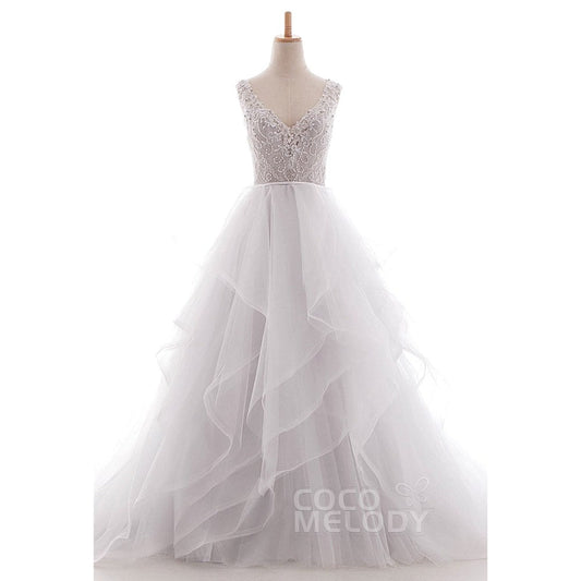 LD4981 アメリカチュール Vネック ウェディングドレス 【ウェディングドレス オーダーメイド】