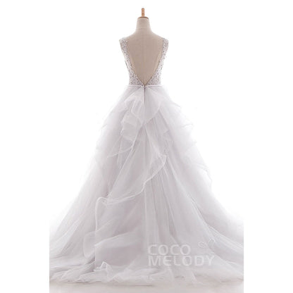 LD4981 アメリカチュール Vネック ウェディングドレス 【ウェディングドレス オーダーメイド】