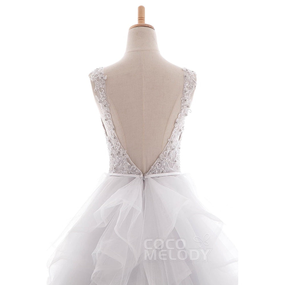 LD4981 アメリカチュール Vネック ウェディングドレス 【ウェディングドレス オーダーメイド】