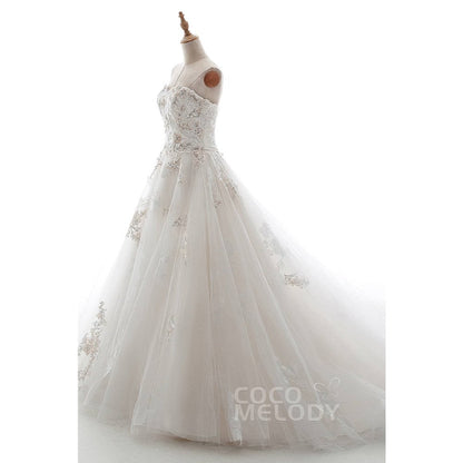 LD5148 スウィスチュール 豪華な刺繍 ハートネック ウェディングドレス 【ウェディングドレス オーダーメイド】