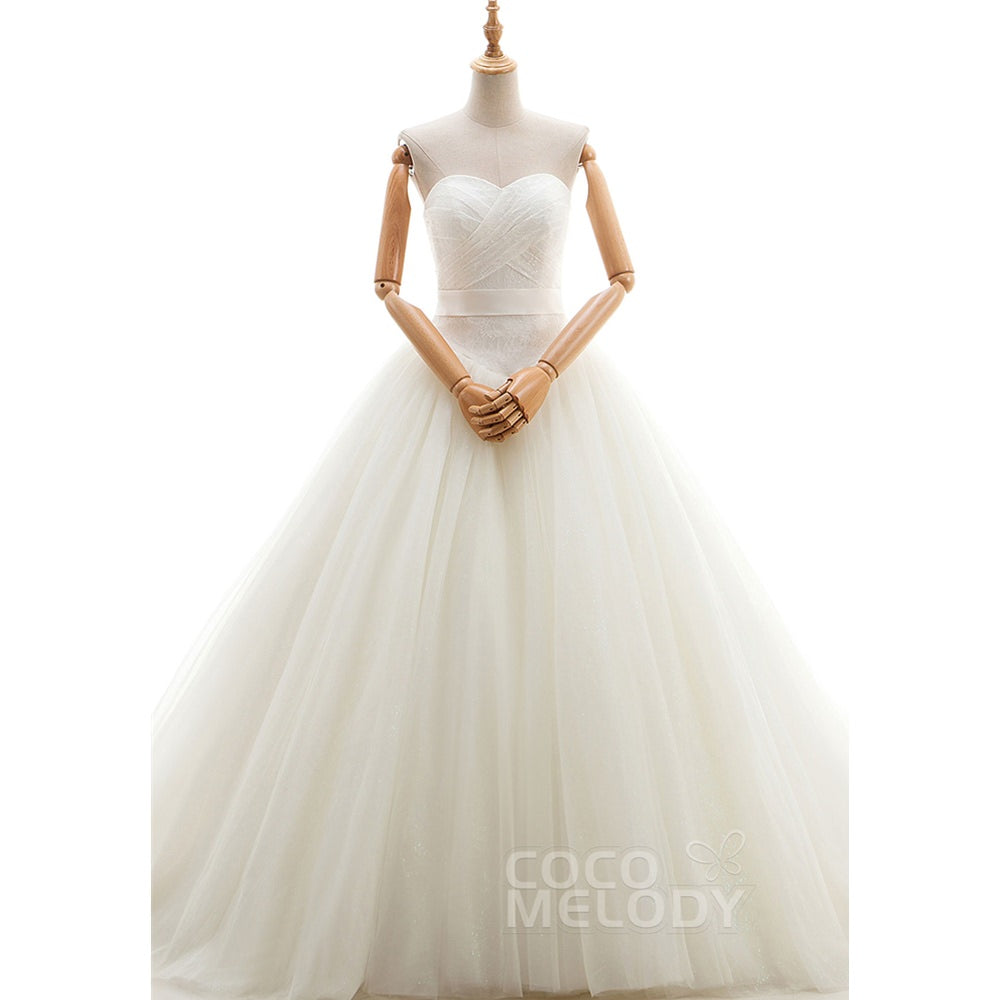 LD5583 ソフトチュール ハートネック ウェディングドレス 【ウェディングドレス オーダーメイド】