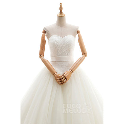 LD5583 ソフトチュール ハートネック ウェディングドレス 【ウェディングドレス オーダーメイド】