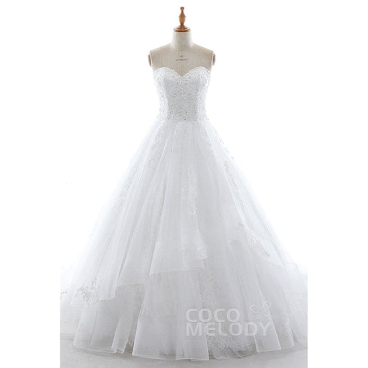 LD5701 ソフトチュール ハートネック ウェディングドレス 【ウェディングドレス オーダーメイド】