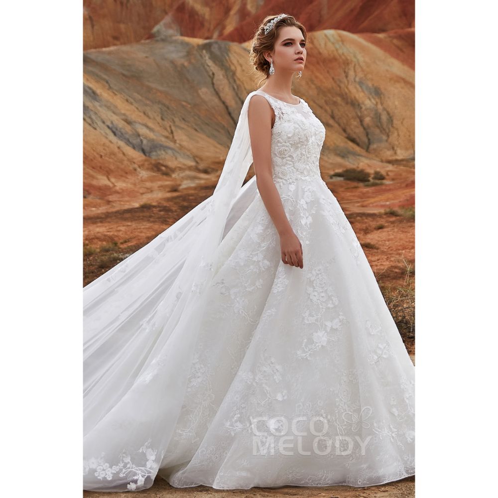 LD5766 レース マント プリンセス ウェディングドレス 【ウェディングドレス オーダーメイド】