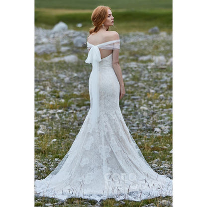 LD5778 ショール付き レース マーメイド ウェディングドレス 【ウェディングドレス オーダーメイド】