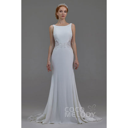 LD5818 オープンバック マーメイド ウェディングドレス 【ウェディングドレス オーダーメイド】