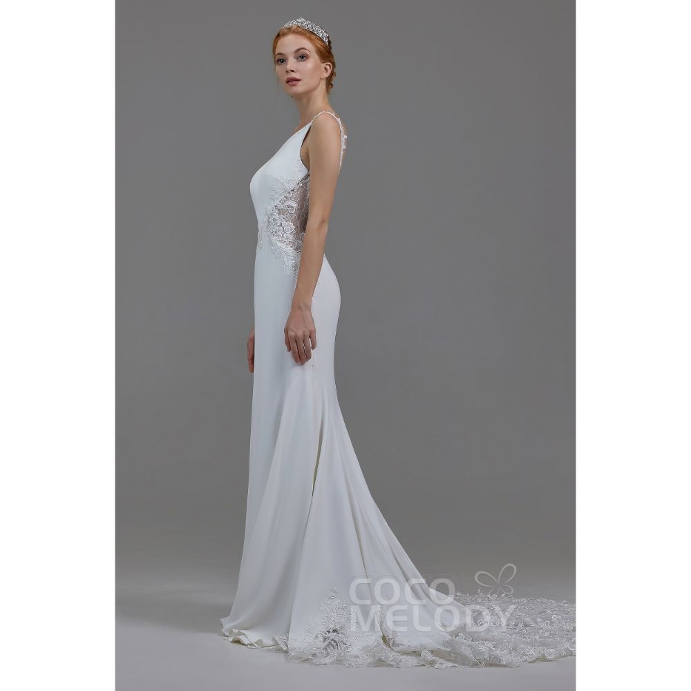 LD5818 オープンバック マーメイド ウェディングドレス 【ウェディングドレス オーダーメイド】