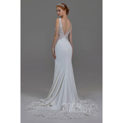 LD5818 オープンバック マーメイド ウェディングドレス 【ウェディングドレス オーダーメイド】