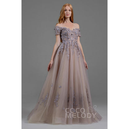 LD5830 オフショルダー Aライン 4色展開 ウェディングドレス 【結婚式 カラードレス】