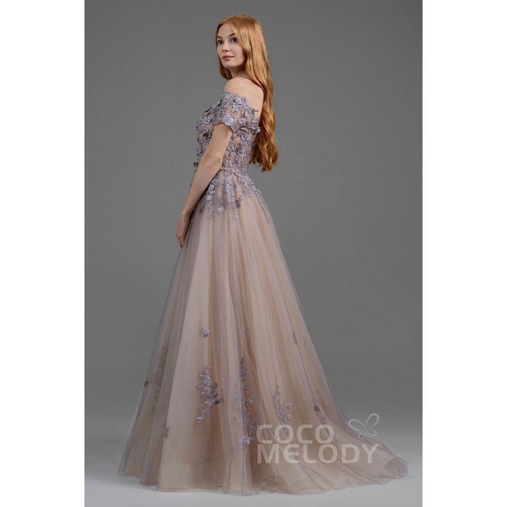 LD5830 オフショルダー Aライン 4色展開 ウェディングドレス 【結婚式 カラードレス】