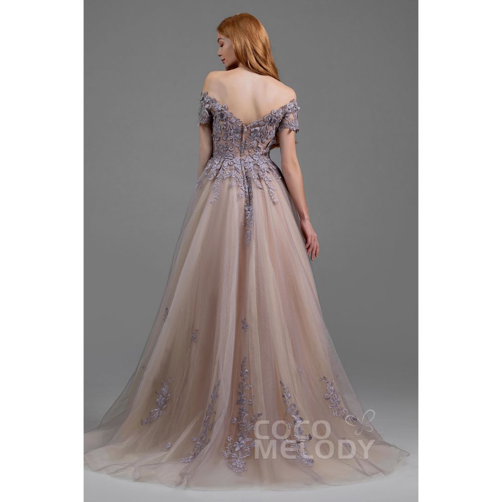 LD5830 オフショルダー Aライン 4色展開 ウェディングドレス 【結婚式 カラードレス】