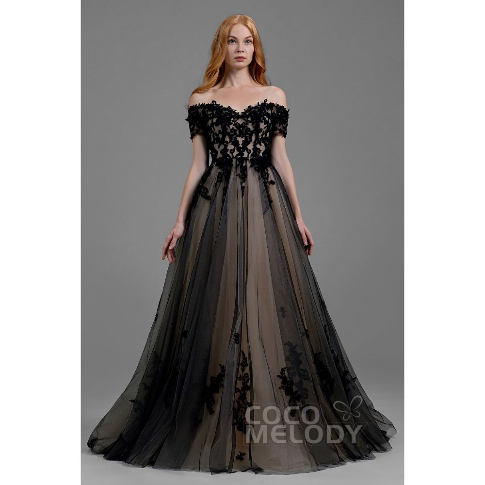 LD5830 オフショルダー Aライン 4色展開 ウェディングドレス 【結婚式 カラードレス】