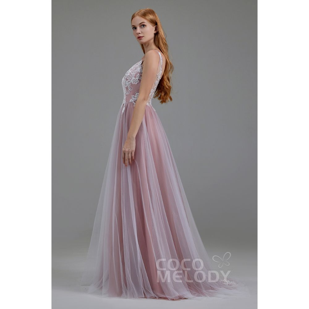 ウエディングドレス LD5832 スウィスチュール レース スレンダーライン ウェディングドレス