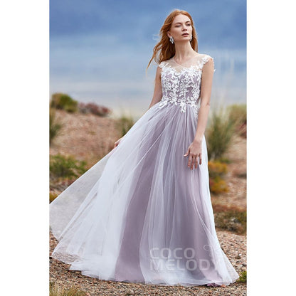 LD5846 ソフトチュール イリュージョン スレンダー ウェディングドレス 【ウェディングドレス オーダーメイド】