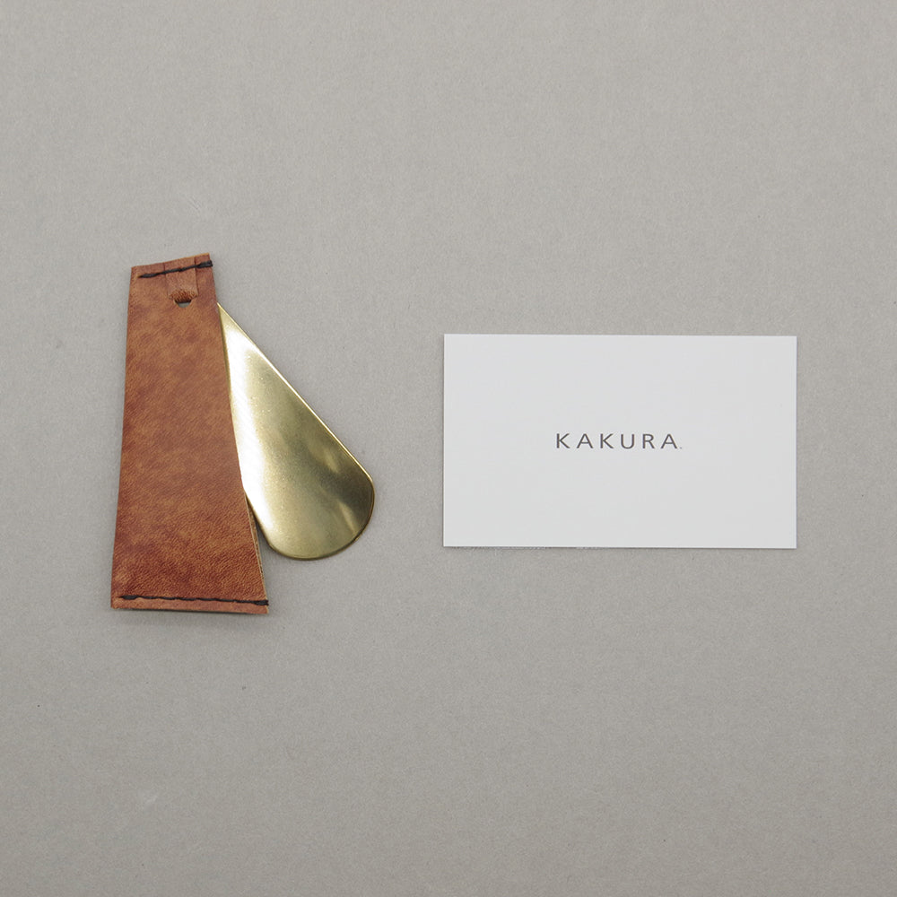 “アンティークブラウン” 靴べら “革×真鍮” KAKURA【結婚式 引き出物・ギフト】