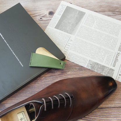 ブラック “ 靴べら 革×真鍮” KAKURA 【結婚式 引き出物 ギフト】