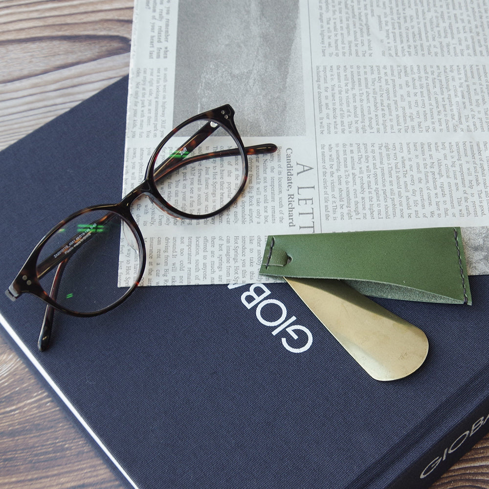 松葉” 靴べら 革×真鍮" KAKURA 【結婚式 引き出物 ギフト】