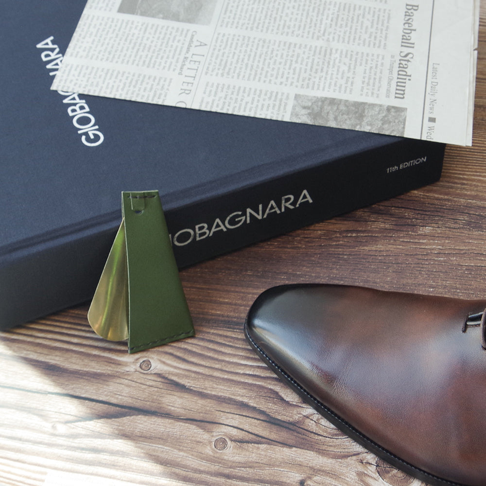 松葉” 靴べら 革×真鍮" KAKURA 【結婚式 引き出物 ギフト】