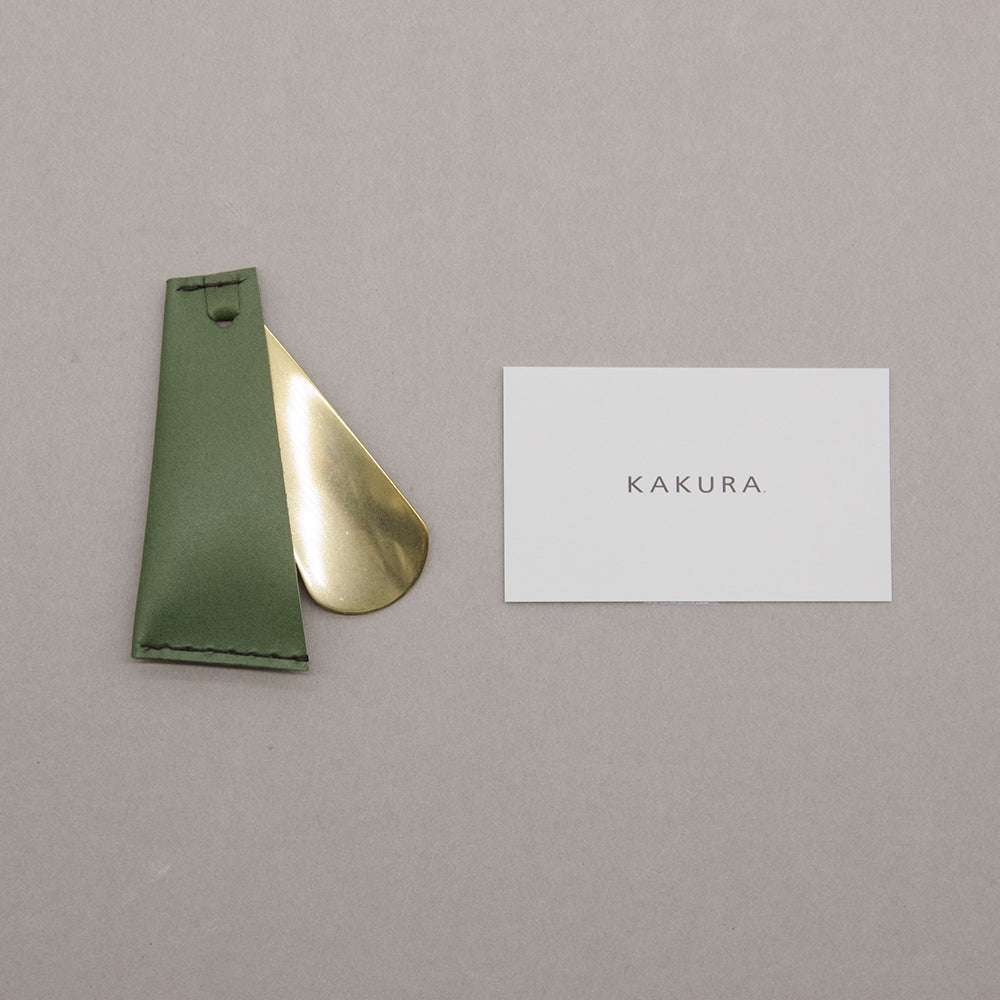 松葉” 靴べら 革×真鍮" KAKURA 【結婚式 引き出物 ギフト】
