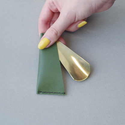 松葉” 靴べら 革×真鍮" KAKURA 【結婚式 引き出物 ギフト】