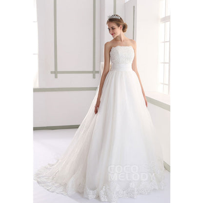 LH189 オーガンジー ビスチェ ウェディングドレス 【ウェディングドレス オーダーメイド】