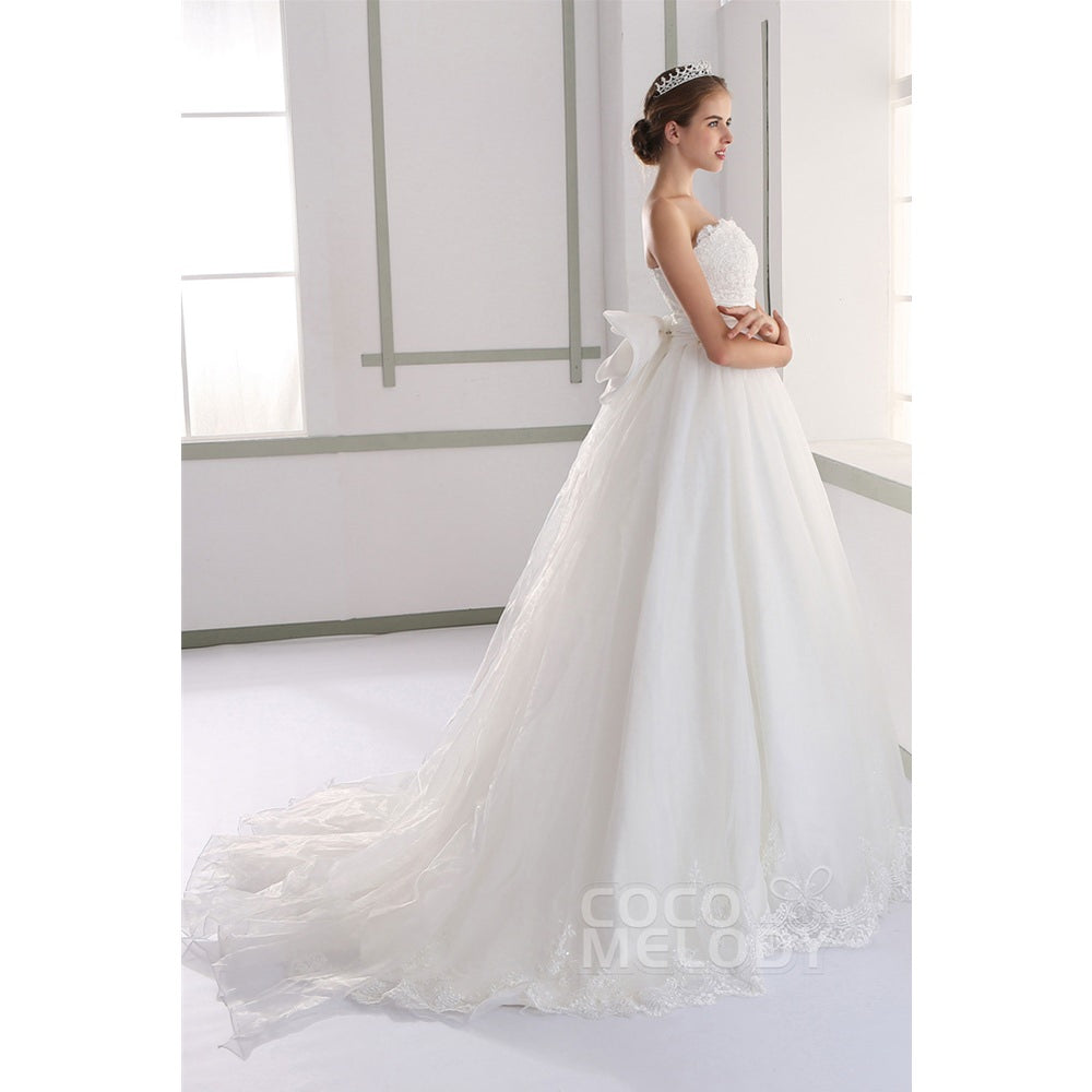 LH189 オーガンジー ビスチェ ウェディングドレス 【ウェディング