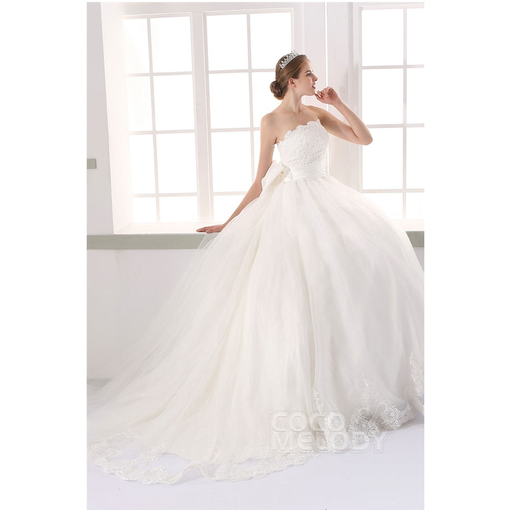 LH189 オーガンジー ビスチェ ウェディングドレス 【ウェディング