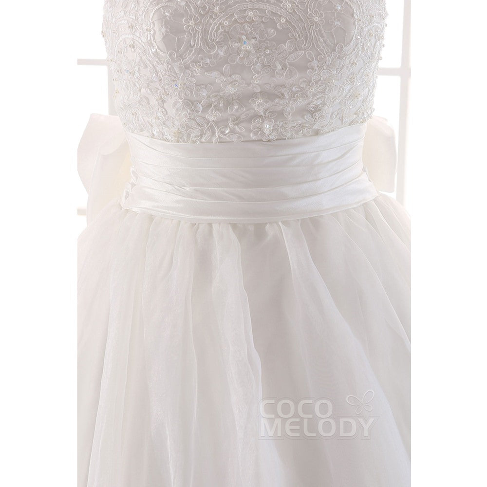 LH189 オーガンジー ビスチェ ウェディングドレス 【ウェディングドレス オーダーメイド】